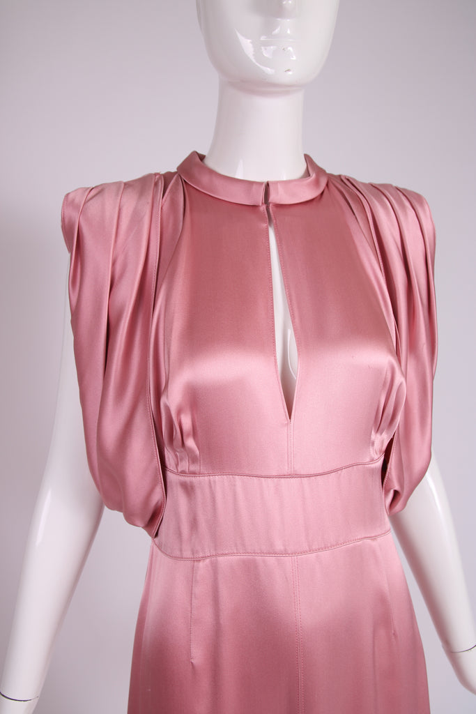 Prada Pink Silk Evening Gown w/Keyhole Neckline c.2017 – Rachel Zabar Vintage Prada Pink Silk Evening Gown w/Keyhole Neckline c.2017 – Rachel Zabar Vintage
