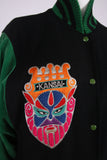 Kansai Yamamoto Oversized Black & Green Varsity Jacket