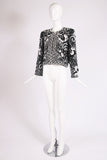 Givenchy Haute Couture Black & White Beaded & Embroidered Jacket No.69025