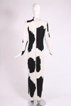 Bob Mackie Black & White Beaded Evening Gown