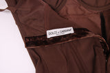 Dolce & Gabbana Brown Stretch Bodysuit w/Lace Insets