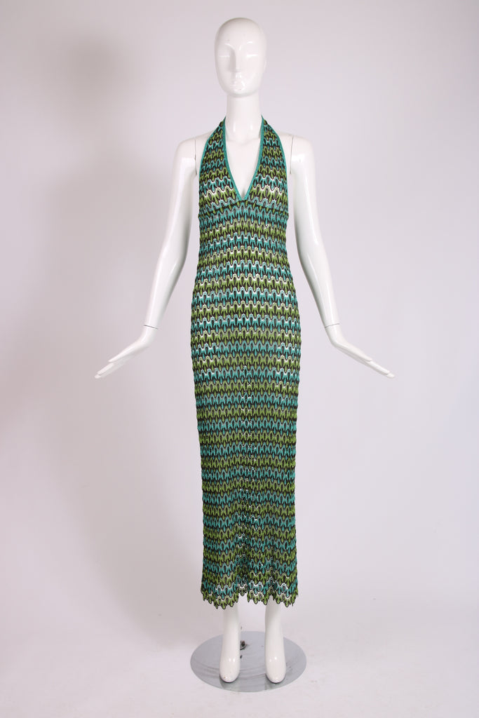 Missoni Metallic Halter Dress Rachel Zabar Vintage Missoni Metallic Halter Dress Rachel Zabar Vintage