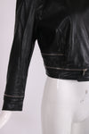 Versace Black Leather Motorcycle Jacket