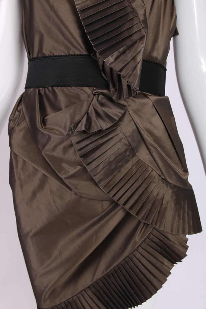 Christian Dior Mini Dress w/Accordion Pleats Rachel Zabar Vintage Christian Dior Mini Dress w/Accordion Pleats Rachel Zabar Vintage