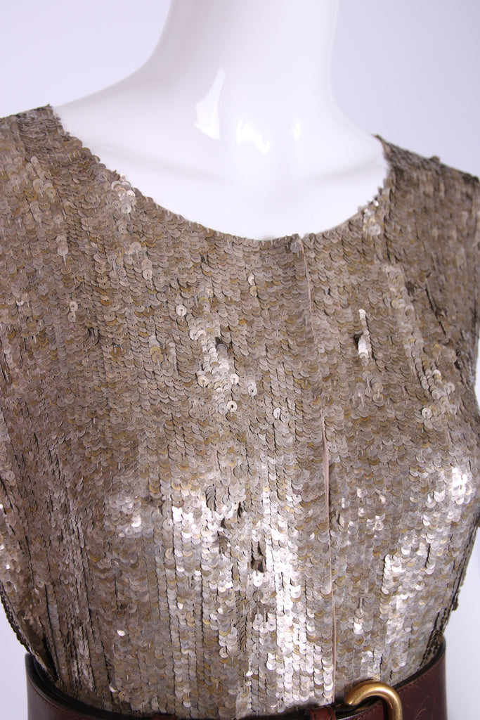 alexander mcqueen sequin dress Shimmering Alexander McQueen Gold Jeweled Evening Dress Gown