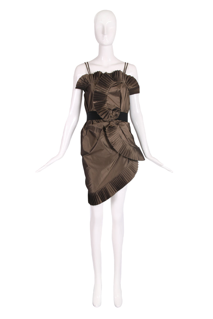 Christian Dior Mini Dress w/Accordion Pleats Rachel Zabar Vintage Christian Dior Mini Dress w/Accordion Pleats Rachel Zabar Vintage