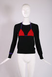 Sonia Rykiel Sweater w/Intarsia Bikini Top