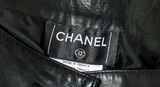 Chanel Black Calfskin Leather Pants c.2003