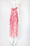 Yves Saint Laurent Floral Print Chiffon Dress