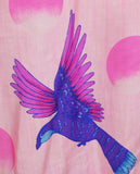 Hanae Mori Exotic Bird Motif Maxi Dress